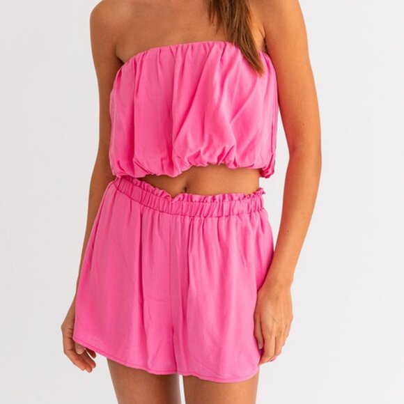 Strapless Bubble Top and Short Set - by Le Lis - Picture 1 of 4